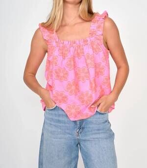 NEW DRA LOS ANGELES alexi top in pink floral